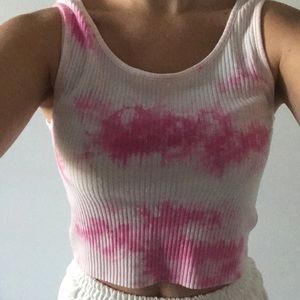 Pink tie dye tank